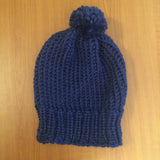 Royal Blue Slouchy Pom Pom Beanie